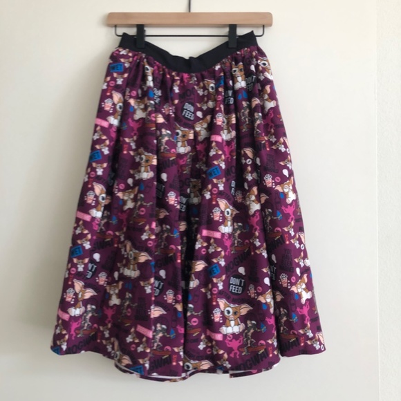 Gremlins x Unique Vintage Mogwai Rules Print Jayne Swing Skirt, NWT - Picture 2 of 11